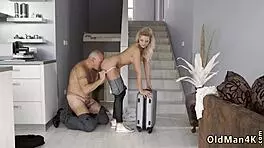 old and young 18+ girl finally dry humps daddy at home alone