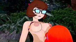 Velma and daphne share lesbian orgasm in scooby doo