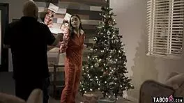 Santa Fucks Petite Teen Beauty At Boss's Home With Blowjob And Hardcore Sex