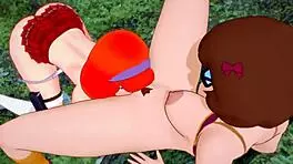 Velma and daphne share lesbian orgasm in scooby doo