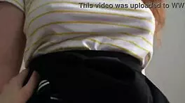 stepdaughter sneaks in to ride hard after lessons.