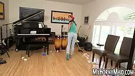 Pretty Young Maid Takes Care Of Big Dick For More Money