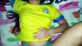 Brazilian Stepsister Rides My Cock Without Condom, Loves It, Makes Me Cum With Her Hand In Homemade Video