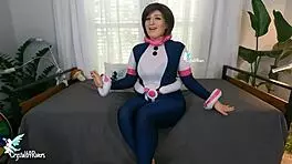 Huge-chested teen teaches you how to masturbate by leading you through a joi session while she counts down to her own orgasm