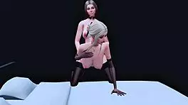 Trans stepdaughter seduced stepmom and had hard anal sex sims me hentai sfm