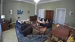 Watch how my slutty girl makes money with her pussy.