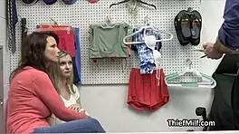 Guard Bangs Hot Teen 18+ and Milf Duo