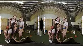 Aiden Ashley, Jazmin Luv, And Lily Larimar Surprise Personal Trainer With Blowjobs