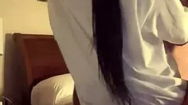 Sexy ebony model asks 'want to lick my wet pussy?' during 69 face sitting