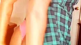 Sexy ebony model asks 'want to lick my wet pussy?' during 69 face sitting