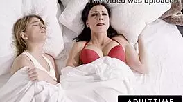 Wow! Voyeur Lesbian Teen 18+ Spies Aidra Fox and Kristen Scott Licking Pussy in Hot FFM!