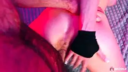 tattooed girl stella bliss in long stockings has sex with a guy... shaved pussy?