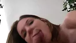 Devlyn gives intense POV blowjob in close up
