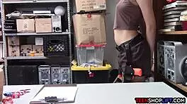 Busty teen 18+ caught and fucked with big cock at office