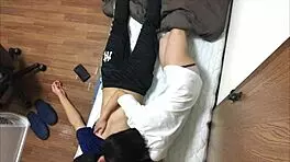 Amateur Couple's Perverted Sex in Bedroom: Blowjob and Big Tits POV