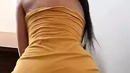Fucking mexican babe bounces on cock in office with cute dress part 2