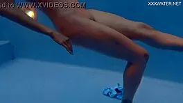 marfa, the unique and beautiful pornstar, shines by the pool with her tight body