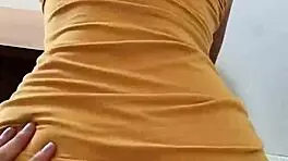 Fucking mexican babe bounces on cock in office with cute dress part 2