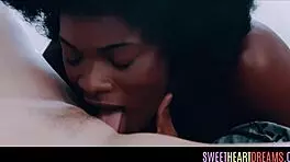 Hot Teen Licked by Ebony Babe in Lesbian Oral