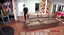 teen brandi sucks bruno's monster cock roughly