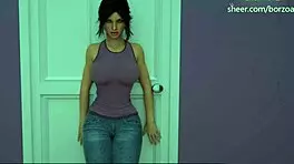 Taboo cum sprayed on step sister's big tits and ass in Milfy City.