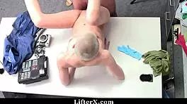 Young thief all over dominated and fucked in a storage box