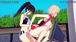 chisato nishikigi and takina inoue intense futanari sex - lycoris recoil hentai