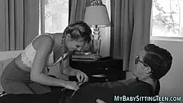 Babysitter's Handjob and Fingering Lead to Cumshot