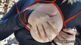 Tit N Pussy Fucking Busty Oiled Teen 18+ Bombshell