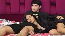 Stepsister Sucks Cock While Watching TV