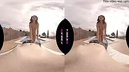 VR Latina neighbor nympho craves outdoor pool sex!