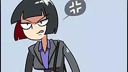 Who wins competition animation round 1 kissing round 2 blowjob?