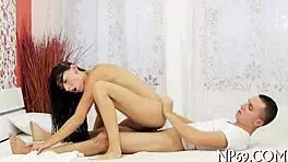 teen couple gets into rough fucking and blowjob action