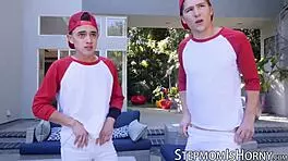 Blond Bombshell Dee Williams Dominates Two Young 18+ Cocks in Wild Fuck