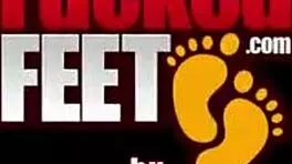 Amateur teen Keegan Chillz gives first footjob for FuckedFeet