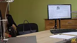 Sexy girl navigates casting interview with blowjobs and missionary sex for cash