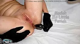 i fist my wet stepsister's small ass with a big butt plug.