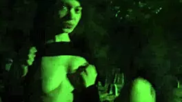 Teen flashes her hairy pussy in London.