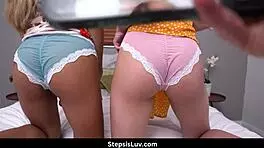 Naughty Clara Trinity and Molly Little Fucked by Stepbro Conor Coxxx