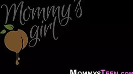 Teen stepdaughter scissor threesome 😈