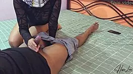 Hot asian chick rides best friend passionate cowgirl!