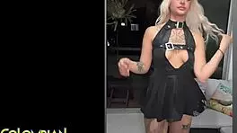 colombian goth latina gets cum facial on casting couch