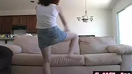 Petite Teen Dances Naked After Striptease