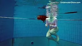 Simonna Hot and Horny Smoking in Public Swimming Pool with Juicy Big Ass Tits