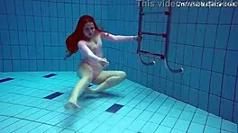 Simonna Hot and Horny Smoking in Public Swimming Pool with Juicy Big Ass Tits