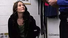 the horny mall cop records himself fucking a juicy pussy in the shop