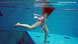 Simonna Hot and Horny Smoking in Public Swimming Pool with Juicy Big Ass Tits