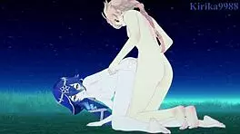 Faruzan Layla And Aether Engage In Exciting Adventures In Genshin Impact Cartoon World