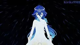 Faruzan Layla And Aether Engage In Exciting Adventures In Genshin Impact Cartoon World