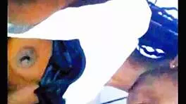 african woman in intense action